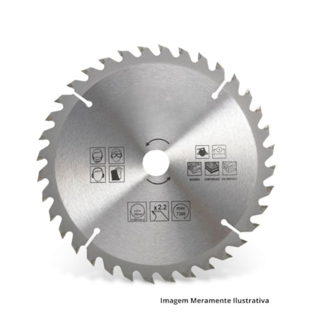 Serra Circular Metal Duro para Madeira 250mm x 36 Dentes 35,0009 NOLL