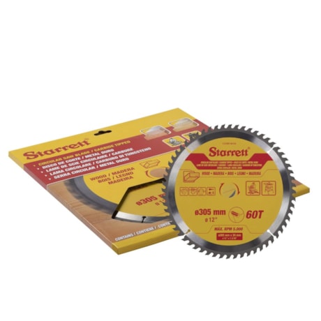 Serra Circular Metal Duro para Madeira 305 x 30mm 60 Dentes CCS305-60DW STARRETT-c223a5d4-b9a0-476a-a7c1-0eb8c52c4f27