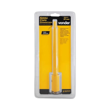 Serra Copo Diamantada 25mm com Haste 3617100025 VONDER-03bf6c6d-c053-4ae2-895d-aa980d209aff