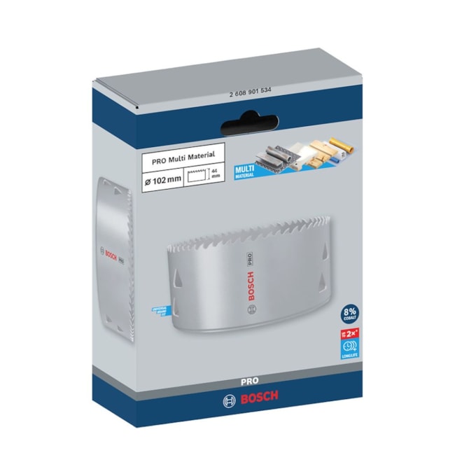 Serra Copo PRO Multi Material Cobalto 102mm 4