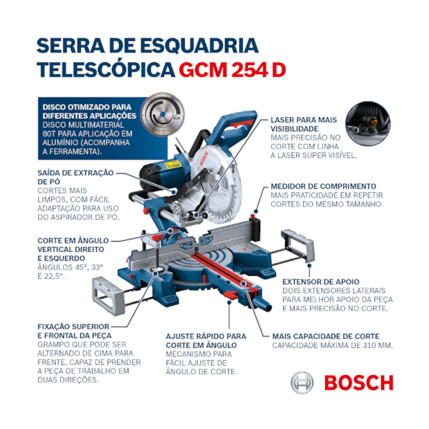 Serra de Esquadria Telescópica 10