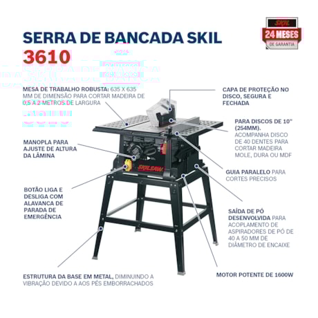 Serra de Mesa 1600W com Disco de 40 Dentes 3610 SKIL-ab53a5a0-c76e-4e30-8738-0d0246b51577