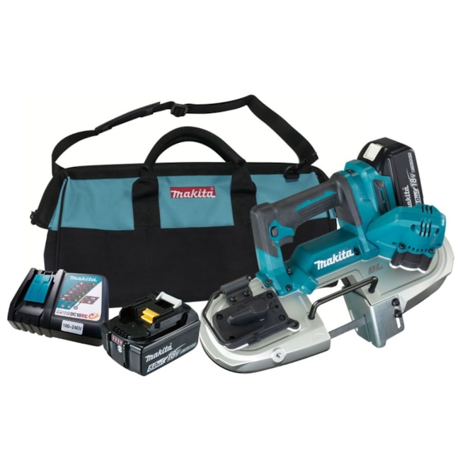 Serra Fita Portátil 66mm 18V com 2 Baterias 5.0Ah Carregador Bivolt e Bolsa DPB183RTE MAKITA-c7ae767f-119a-40c7-b7f2-3a13c66936b1