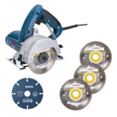 Serra Mármore 4.3/8" 110V GDC12-34D + 4 Discos BOSCH Serra Mármore 4.3/8" 110V GDC12-34D + 4 Discos BOSCH
