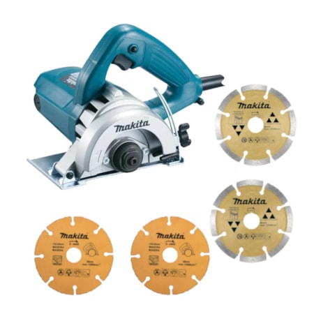 Serra Mármore 4.3/8'' 1300W 220V 4100NH3ZX2 + 4 Discos MAKITA-4371c69d-89dc-46ed-987b-9147afca1bfe