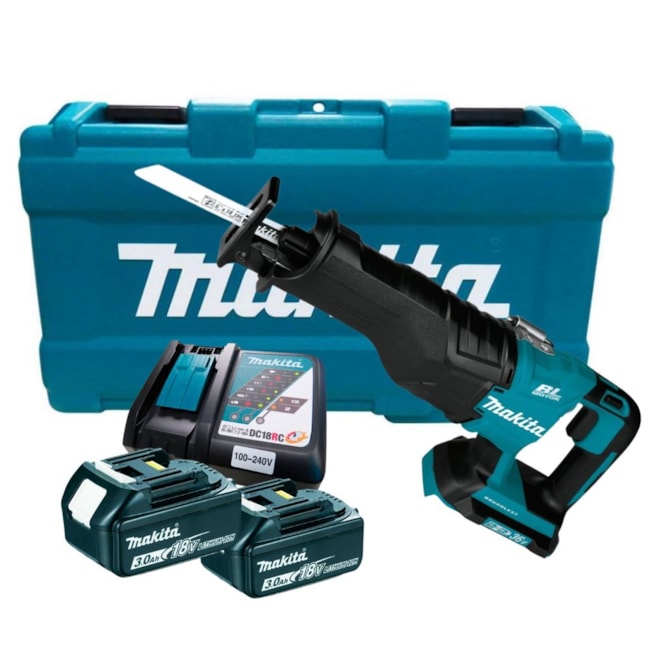 Serra Sabre 18V 3000GPM com 2 Baterias 3.0Ah 1 Carregador 110V/220V e Maleta DJR360RF2 MAKITA-ca58a9db-5ef1-40d2-8193-9843d6020130