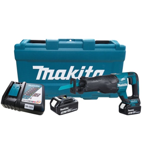 Serra Sabre 18V 3000GPM com 2 Baterias 3.0Ah e 1 Carregador 110V/220V e Maleta DJR187RFE MAKITA-73217a0e-3fe6-4437-971c-fe7cf42dc6b4