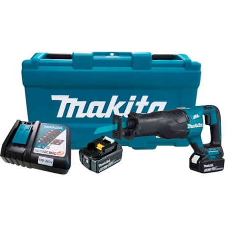 Serra Sabre 2 Baterias 18V Bivolt com Carregador e Maleta DJR187RTE MAKITA