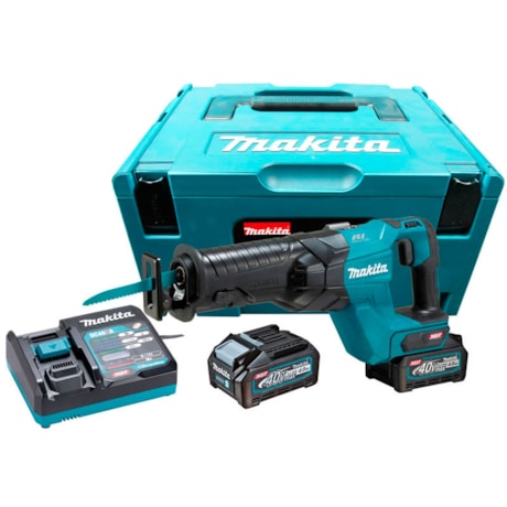 Serra Sabre 40V 255MM 3000GPM com 2 Baterias 4.0Ah Carregador e Maleta JR001GM201 MAKITA