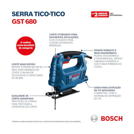 Serra Tico-Tico 500W 110V GST 680 BOSCH-57aeccfd-5c28-4242-b963-c2185b4f75a2