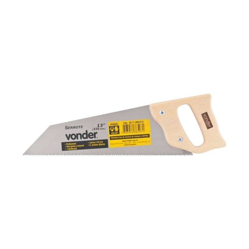 SERROTE PARA GESSO DRYWALL 13" 3071000013 VONDER