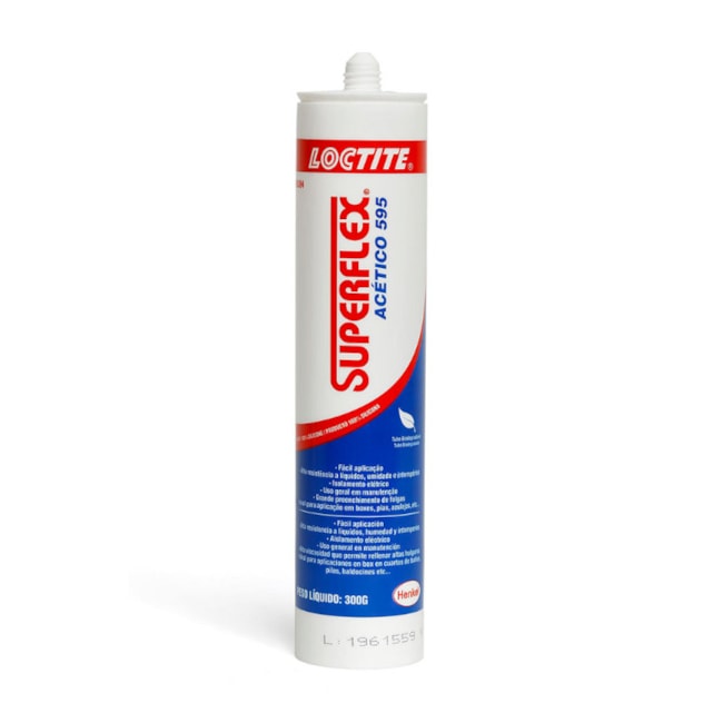 Silicone Vedante Acético Loctite Transparente 300g SUPERFLEX 595 LOCTITE-a72b837f-3249-4ece-9bd5-1dc9829ef0a3