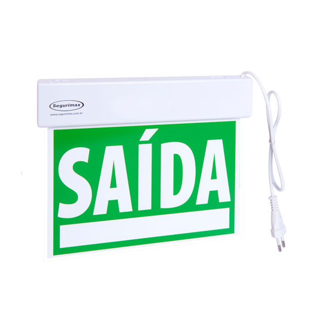 Sinalização de Saída Verde Bivolt 25328 SEGURIMAX -9d11ba50-f803-439e-82f9-e123bf204692