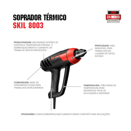 Soprador Térmico 1800W com Maleta e 4 Bicos 8003 SKIL-9153e686-8529-4b74-9ec2-77e787e31356