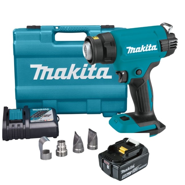 Soprador Térmico 18V 550c com 1 Bateria 5.0Ah Carregador Bivolt e Maleta DHG181RT MAKITA-04b3386c-6a08-492d-96c6-c2f54ac32c89