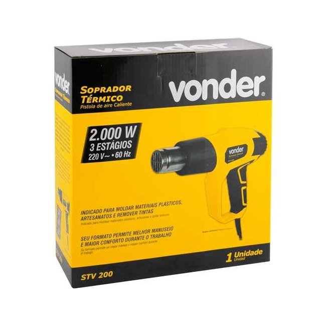 Soprador Térmico 2000W 350/550C 220V 6001020230 VONDER-771c4dd8-f1fe-4fca-aa29-fed1ba041f9d