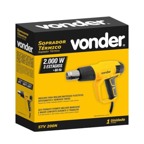 Soprador Térmico 3 Estágios 2000W 110V STV 200N VONDER-8ab01856-6a7a-4e44-8c52-218a6477cd89