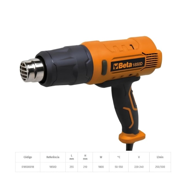 Soprador Térmico 3 Velocidades 1800W 220-240V 1850D BETA-d3438865-9c7a-4789-99ce-5626560b27aa