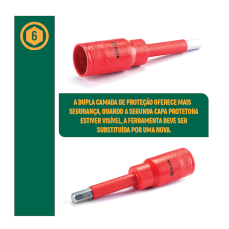 Soquete Bit Hexagonal Isolado 5MM 1/2 Isolado 1000 VDE ST24405IEC SATA-85632658-fd76-4ca5-b86d-7eb85f409192
