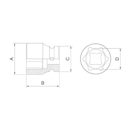 Soquete de Impacto 14mm 1/2'' 44880/114 TRAMONTINA PRO-245d248a-aedd-499b-9a5d-e104318aeeb1