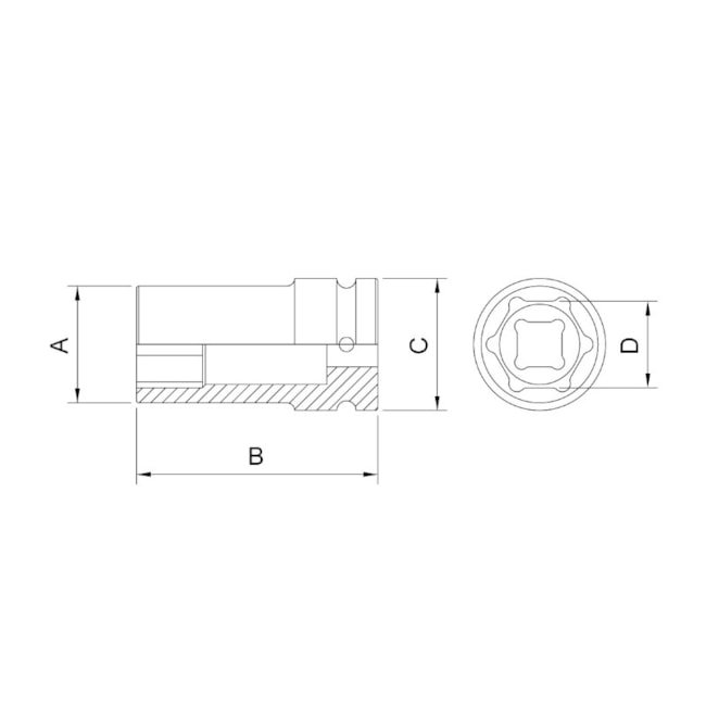 Soquete de Impacto 20mm 1/2'' 44885/120 TRAMONTINA PRO-dc629787-0323-4199-b780-43c4f5b27304