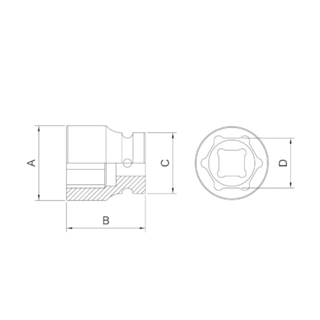 Soquete de Impacto 8 mm 1/2'' 44880/108 TRAMONTINA PRO-6cc8e9f5-d373-4a73-bf74-7f30287e875b