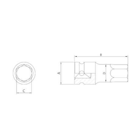 Soquete de Impacto Ponta Hexagonal 6 mm Encaixe 1/2'' 44901/106 TRAMONTINA PRO-3ad6032f-b963-4e1c-b974-3342beb09544