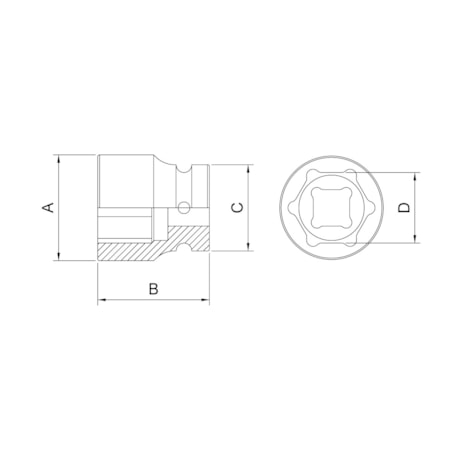 Soquete de Impacto Sextavado 1.1/16'' 1'' 44880/133 TRAMONTINA PRO