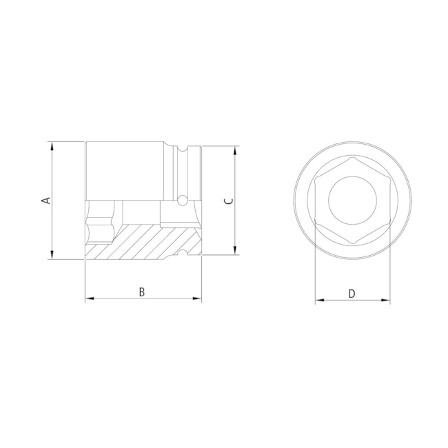 Soquete de Impacto Sextavado 1.1/2'' 65mm 44937/065 TRAMONTINA PRO-3e0f84b7-15ab-476a-b347-8c69c75426b8