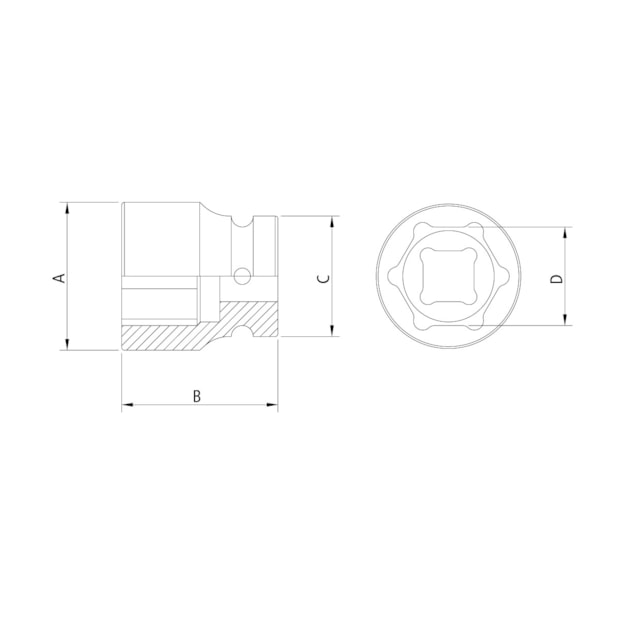 Soquete de Impacto Sextavado 1.1/8'' 1/2'' 44879/115 TRAMONTINA PRO-1f223569-aba7-4135-8b6f-2ef406df5733