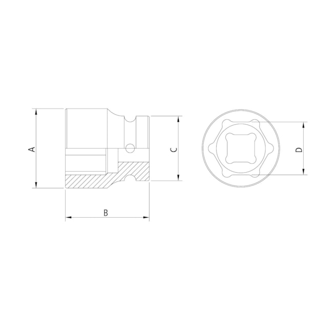 Soquete de Impacto Sextavado 1.1/8'' 1/2'' 44879/115 TRAMONTINA PRO-ece54a9d-3be6-4351-b675-73c875990b4f