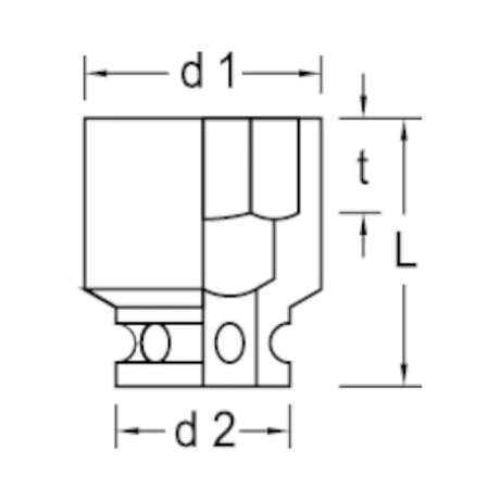 Soquete de Impacto Sextavado 1'' 3/4
