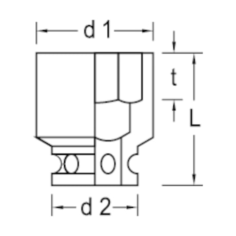 Soquete de Impacto Sextavado 10mm 3/8