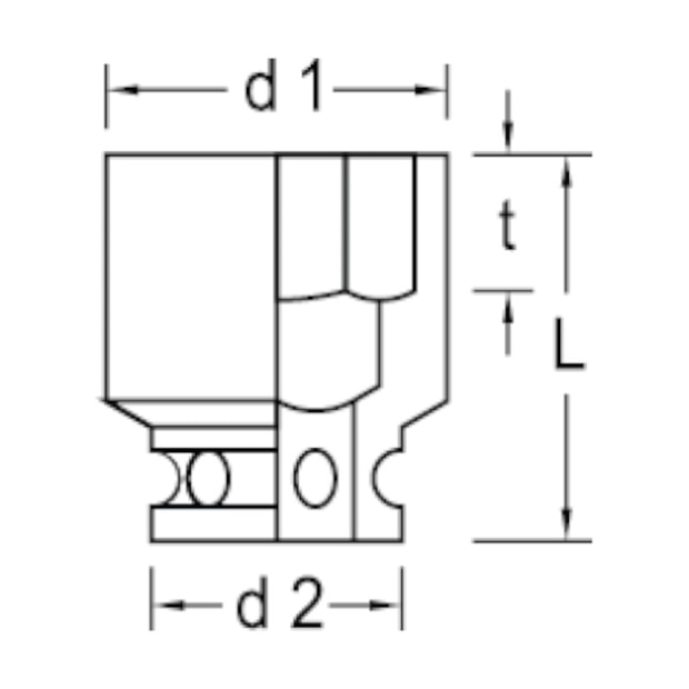 Soquete de Impacto Sextavado 10mm 3/8