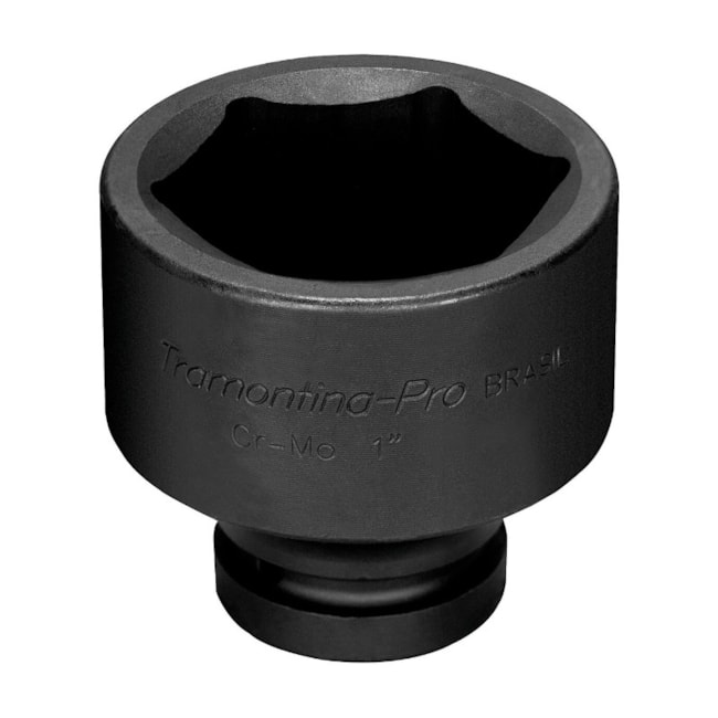 Soquete de Impacto Sextavado 19 mm em Aço Cromo Molibdênio Encaixe 1