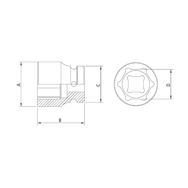 Soquete de Impacto Sextavado 3/8'' Encaixe 3/8'' 44898/101 TRAMONTINA PRO-e0341a4d-81d5-463d-8465-630a2d32b735