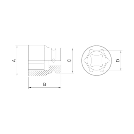 Soquete de Impacto Sextavado 46mm 3/4'' 44890/146 TRAMONTINA PRO