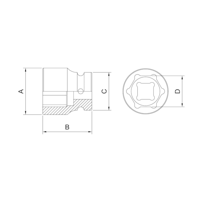 Soquete de Impacto Sextavado 46mm 3/4'' 44890/146 TRAMONTINA PRO-9effaab5-186e-444e-9424-e1d10c7aae5c