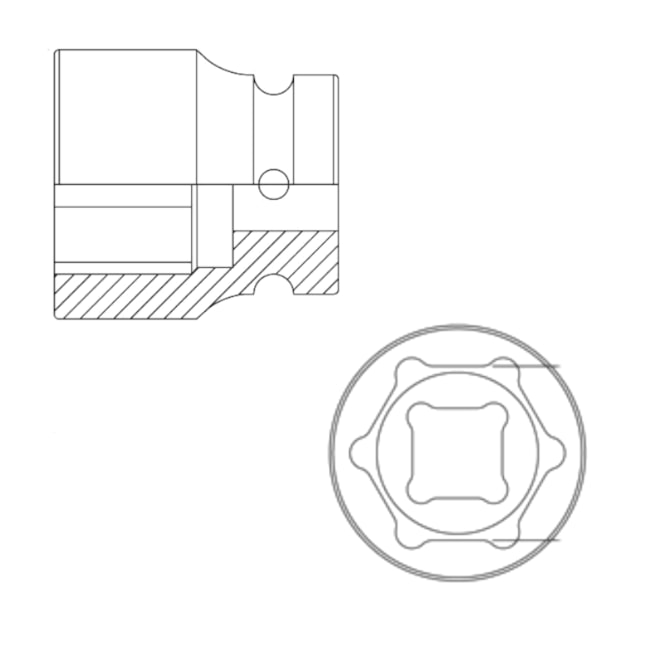 Soquete de Impacto Sextavado de 25mm Encaixe 1'' 44917025 TRAMONTINA PRO-aeafbf02-2197-4e21-832b-b5ea3591c73a