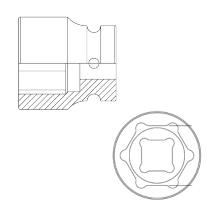 Soquete de Impacto Sextavado de 37mm Encaixe 1'' 44917037 TRAMONTINA PRO-5ed55000-2a57-4fa9-a61a-a665783f11c9