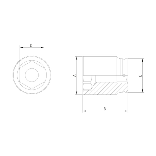 Soquete de Impacto Sextavado Longo 1.1/2'' 55mm 44939/055 TRAMONTINA PRO-135d4065-ae15-4695-8eb5-9a55f73d48a6