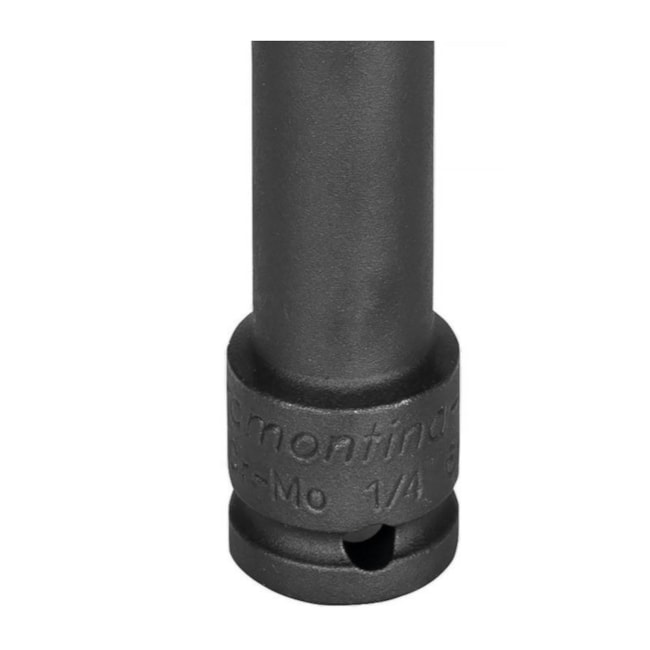 Soquete de Impacto Sextavado Longo de 5mm Encaixe 1/4