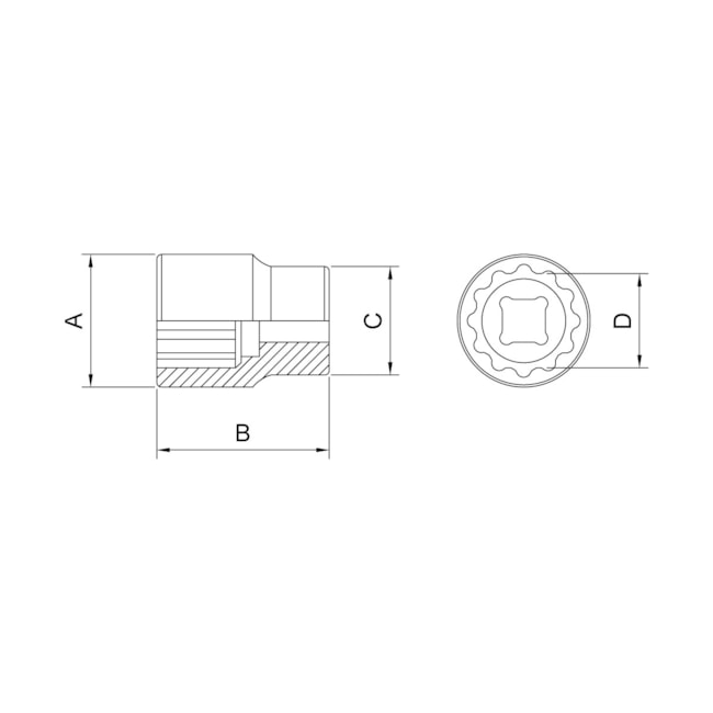 Soquete Estriado 1.13/16