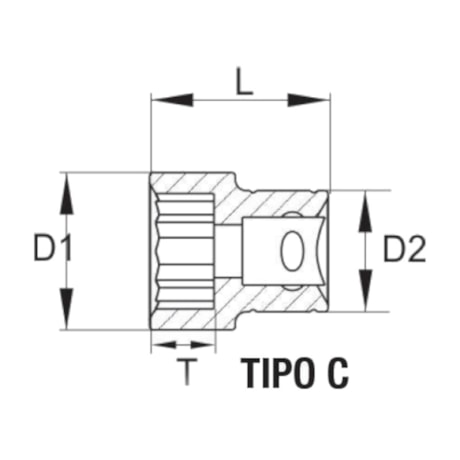 Soquete Estriado 1.7/16