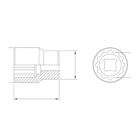 Soquete Estriado 18MM Encx 1/2