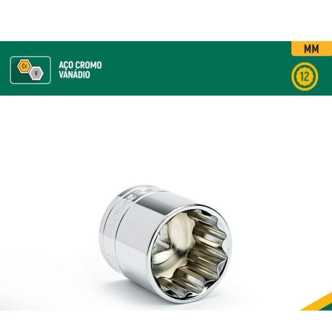 Soquete Estriado 23mm Encaixe 3/4