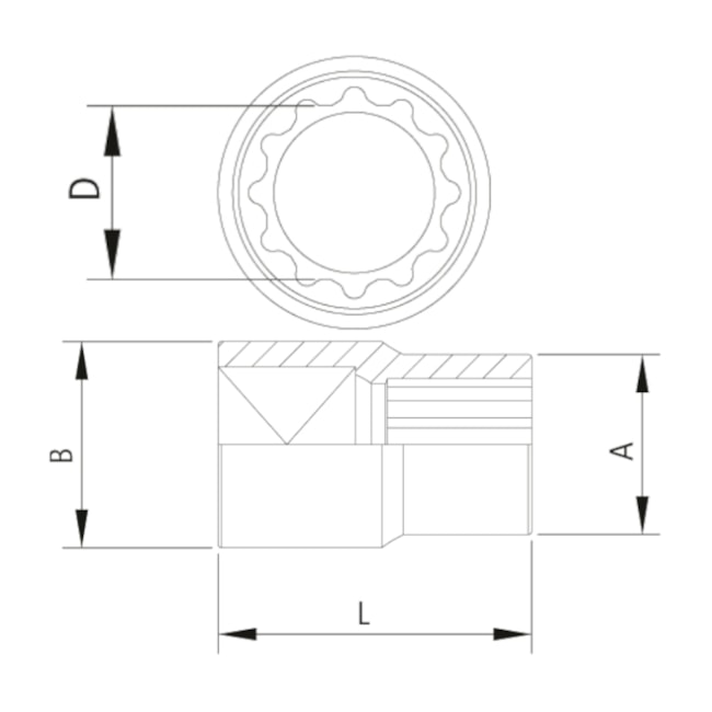 Soquete Estriado de 11/32