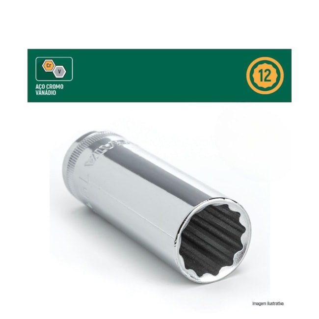 Soquete Estriado Longo 10mm x 1/2