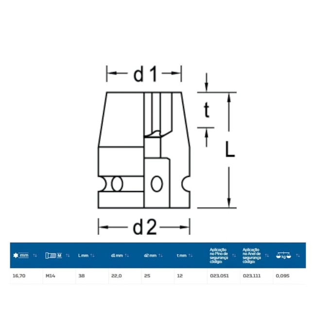 Soquete GTX de impacto E18 Encaixe 1/2