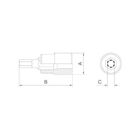 Soquete Hexagonal 10mm com Encaixe 1/2